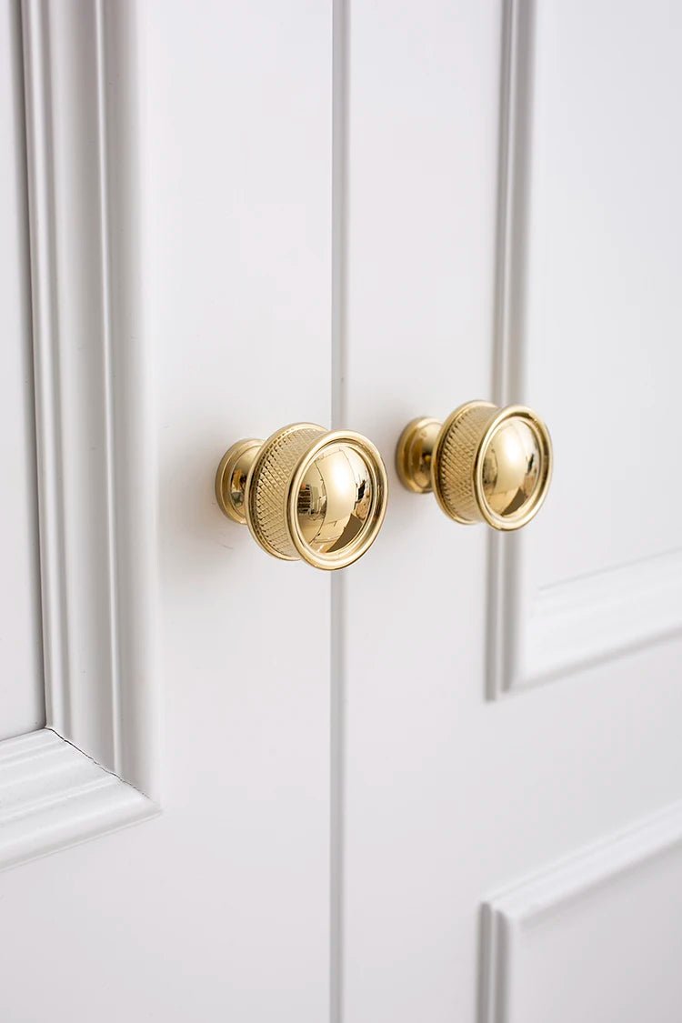 Premium Gold Brass Cabinet Knobs – Shiny Drawer Pull Handles