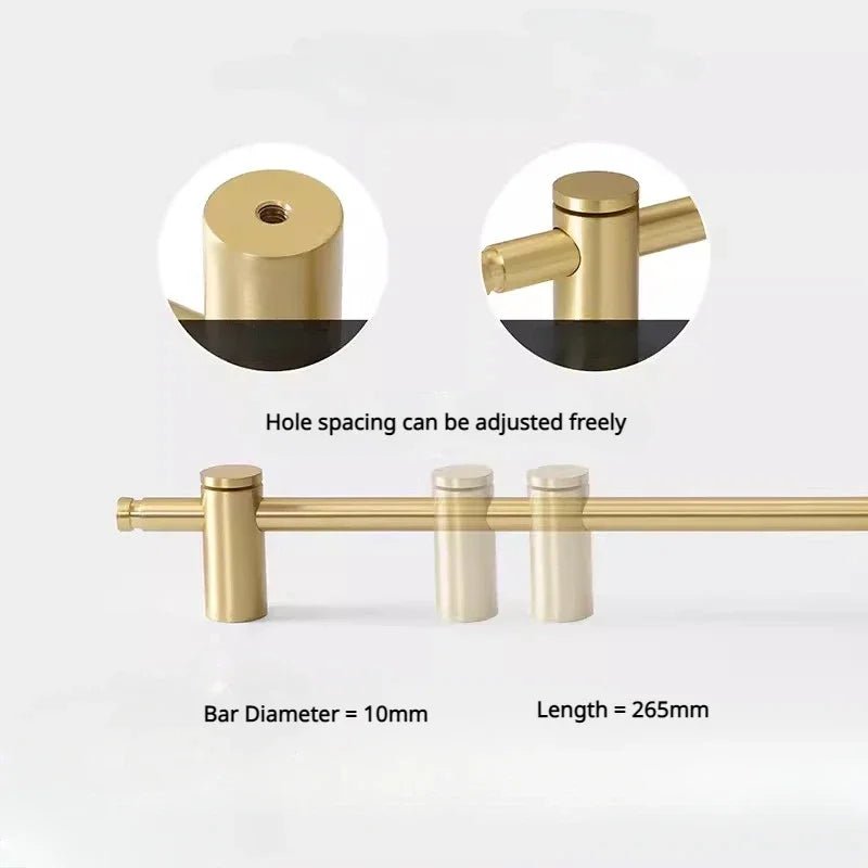 Stylish Gold Brass Handles for Wardrobe & Kitchen Cabinets