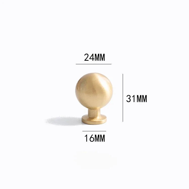 Solid Brass Gold Round Pulls for Home Furniture