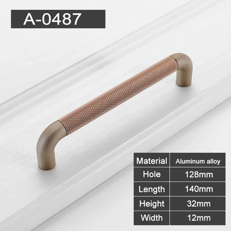 Unique Gray & Brown Textured Aluminum Pulls for Drawers