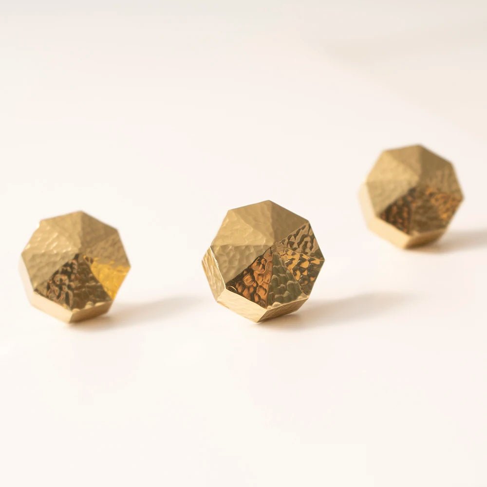 Handmade Hammered Brass Knobs – Solid Brass