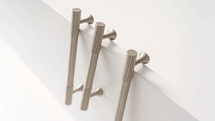 High-Quality Knurled Brass Pulls with Satin Nickel Finish for Furniture