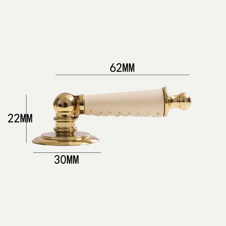 Elegant Leather + Brass Handles for Cabinets & Dresser Pulls