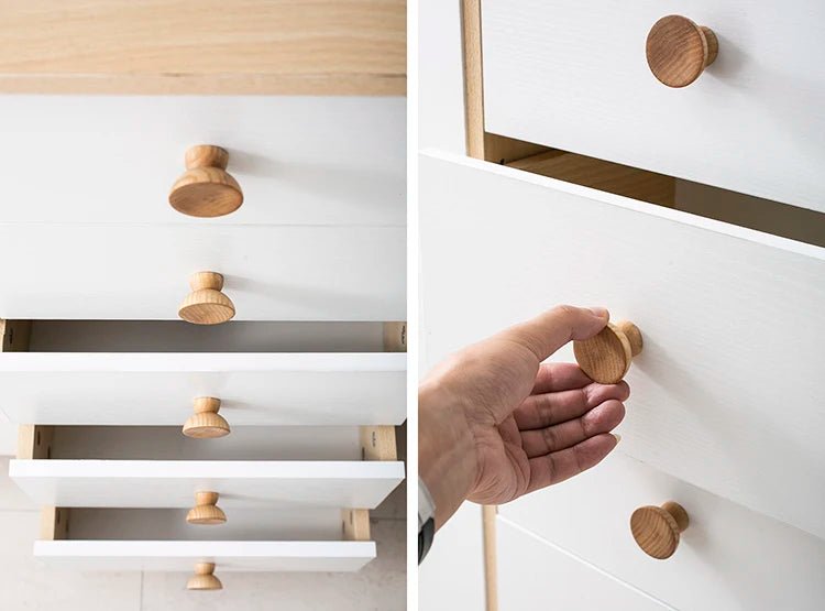 Natural Walnut Wooden Pulls for Cabinet and Drawer Handles