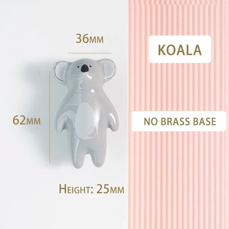 Premium Panda Ceramic Knobs – Kids Drawer Pulls for Furniture