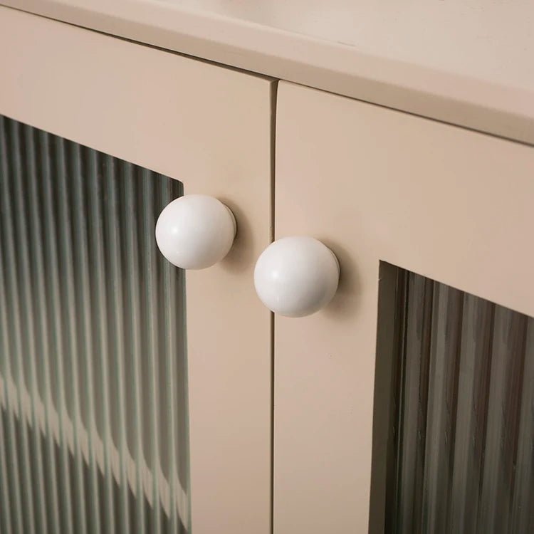 Sleek Pink Ceramic Ball Knobs – 2.5" Modern Drawer Pulls for Cabinets