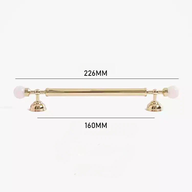 Luxury Pink Crystal Brass Pull Handles – Glam Knobs for Cabinets