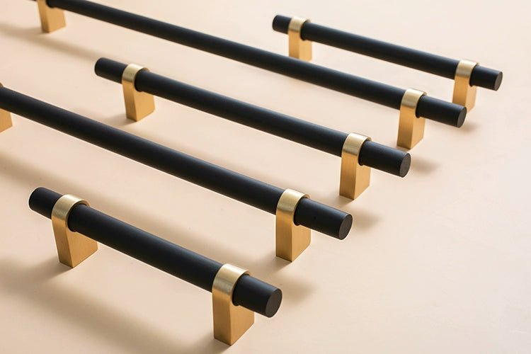 Stylish Pink Wood & Brass Drawer Pulls – 5" Cabinet Handles