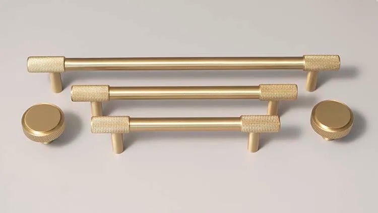Sleek Satin Brass T-bar Pulls for Stylish Cabinet Handles