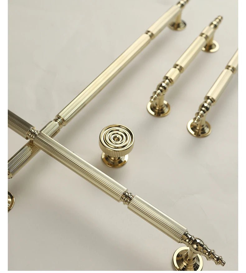 High-Quality Shiny Gold Solid Brass Cabinet Handles – 8.8 Inch Pulls