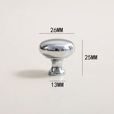 Modern Sleek Brass Handles – Chrome Finish for Furniture