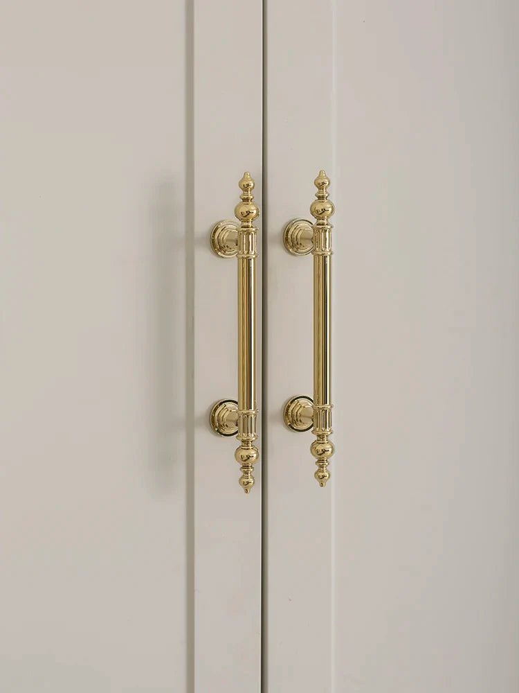 Durable solid brass industrial pull knob for cabinets