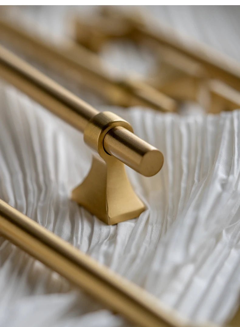 High-Quality Solid Brass T-Bar Handles – Wardrobe & Kitchen Knobs