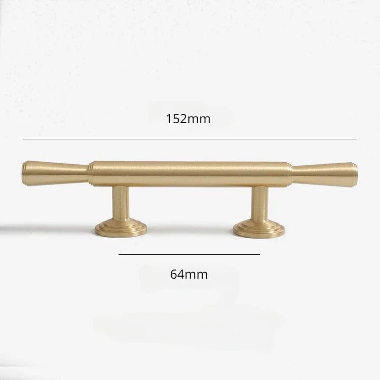 Sleek Solid Brass T-Bar Pull Handles for Cabinets and Drawers