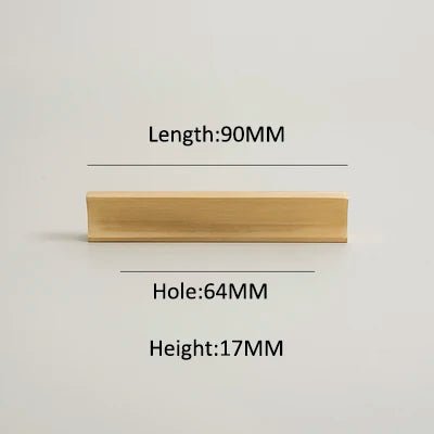 Square Brass Handles – Elegant Gold Pulls for Cabinets and Drawers (1.26"-12.6")