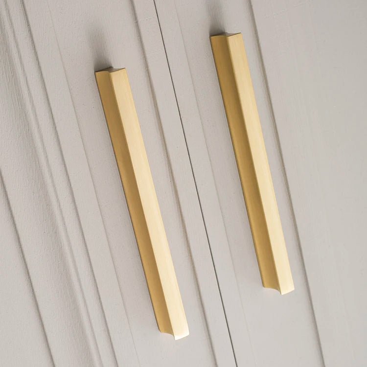 Elegant Square Brass Handles – Gold Pulls for Cabinets (1.26"-12.6")