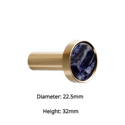 Elegant Stone & Brass Knobs – Luxury Pull Handles for Modern Drawers
