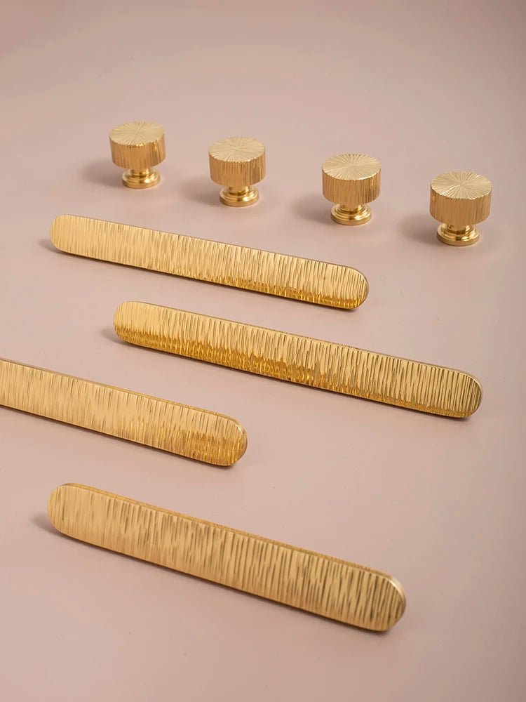 Premium Vertical Line Brass Pulls – Gold Handles for Stylish Cabinets