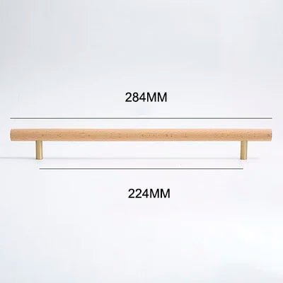 Elegant Solid Walnut Wooden Knobs – Modern Pull Handles for Drawers