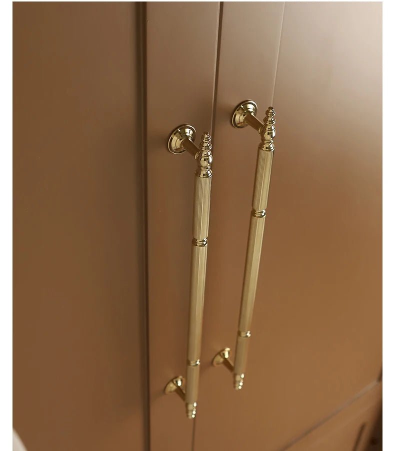 Premium Shiny Gold Solid Brass Cabinet Handles – 8.8 Inch Pulls