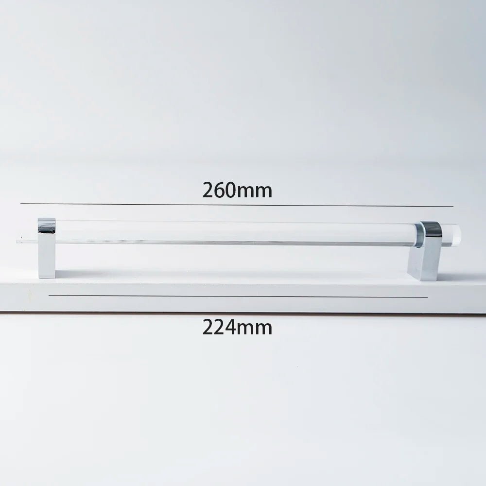 10" Acrylic & Brass Knobs – Stylish Pull Handles for Modern Cabinets