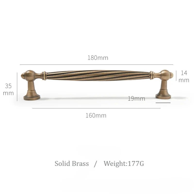 Durable Antique Bronze Brass Knobs – Vintage Pull Handles for Drawers