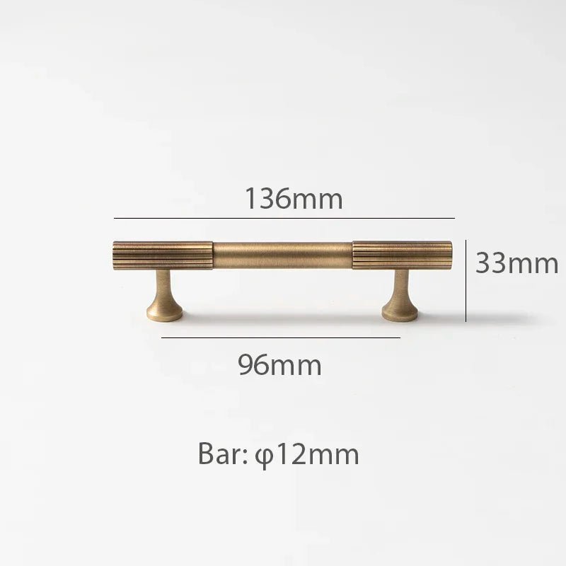 Premium Antique Bronze Knurled Brass Pull for Drawers