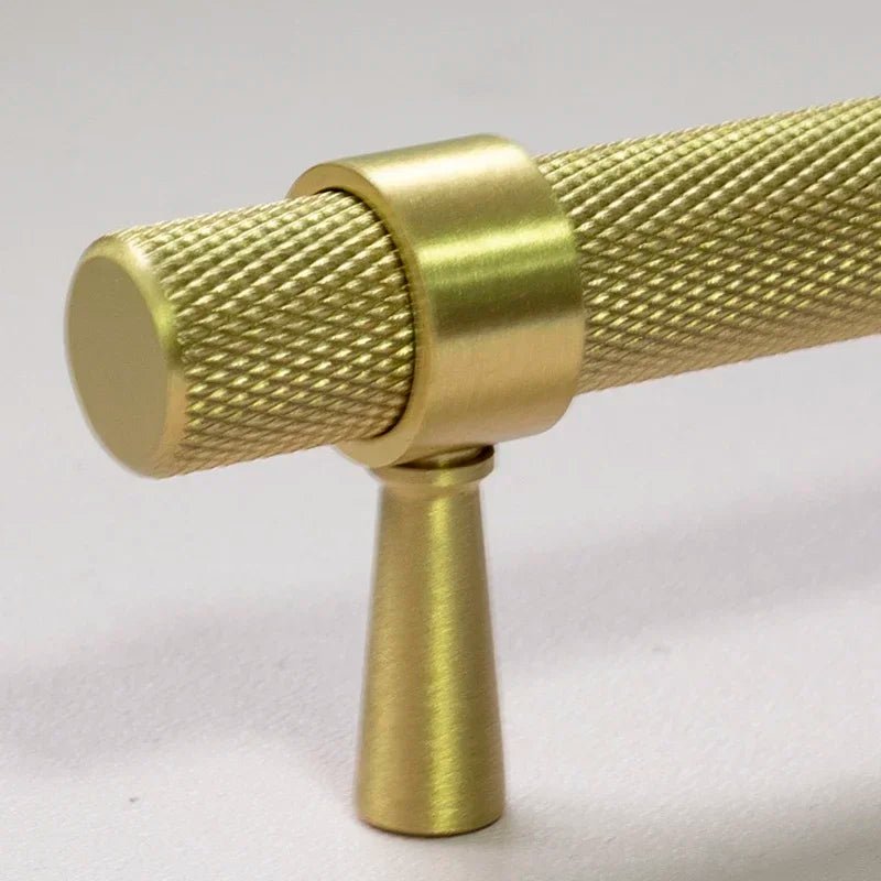 Contemporary Black Knurled Brass Handles for Kitchen & Bedroom Design