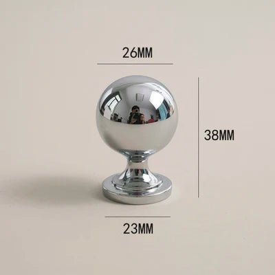 Luxury Brass Ball Cabinet Pull – Bright Gold Drawer Knob Design