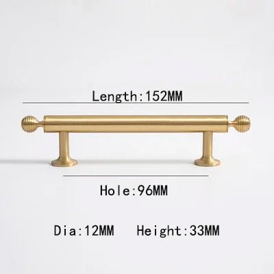 High-Quality Brass Cabinet Knobs - Round & Bar Pulls