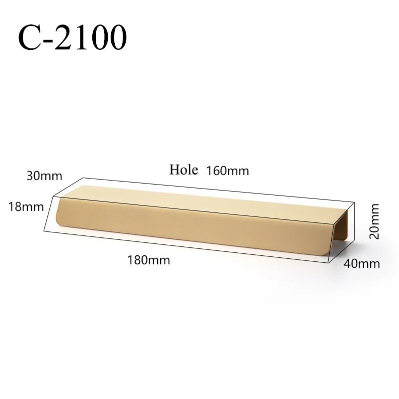 Stylish Brass Hidden Handle – Invisible Tatami Rotating Pull for Cabinets
