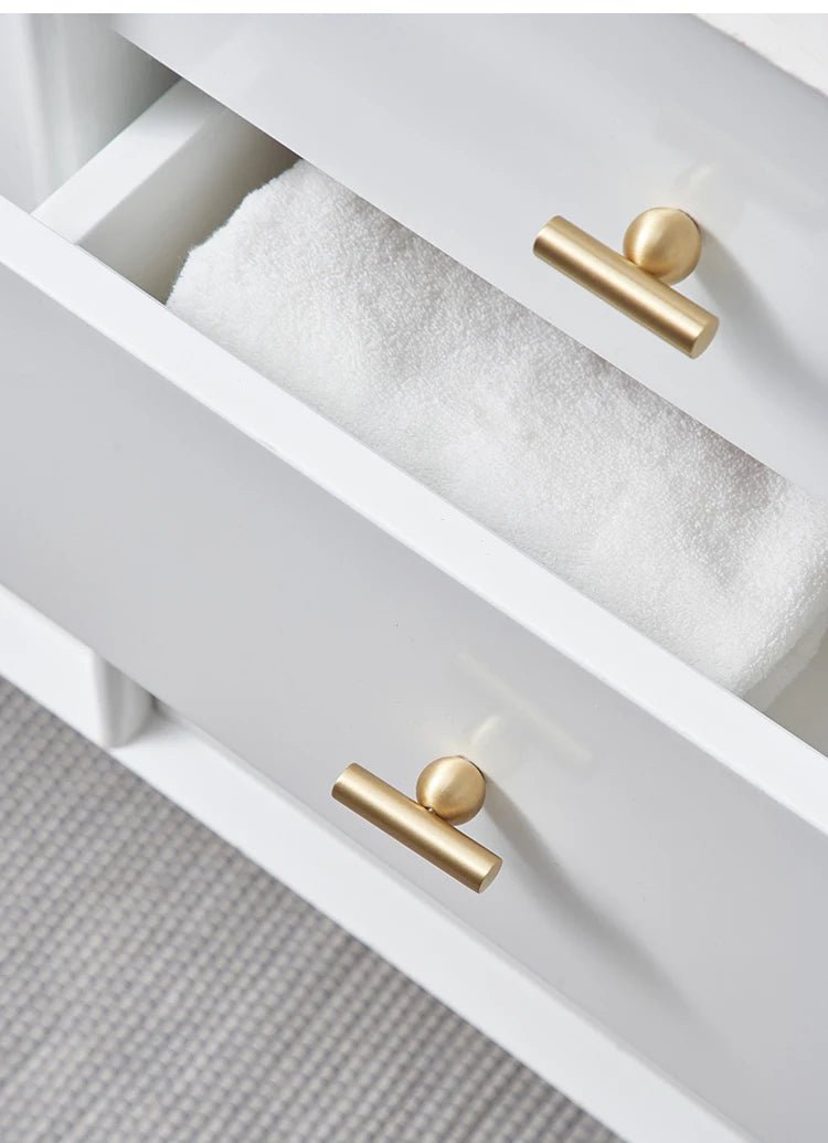 Modern Brass Handles - T-Bar Cabinet Pulls