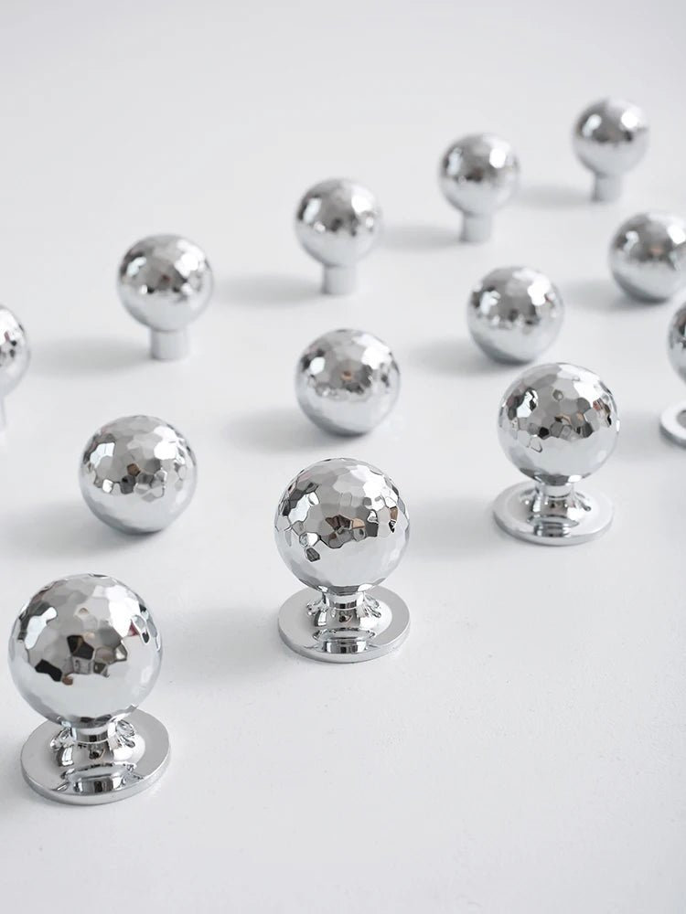 Sleek Bright Chrome Solid Brass Cabinet Knobs – Premium Pull Handles