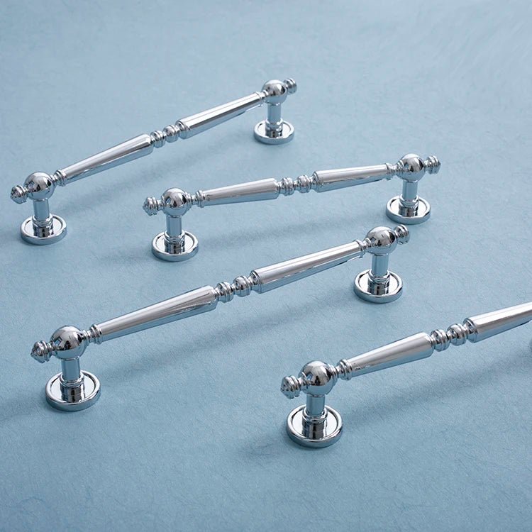 Elegant Chrome Brass Pull - French Luxury Style