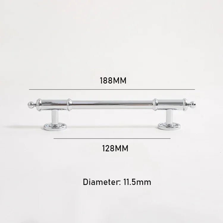 Chrome Brass T-Bar Handles – 6.3" Pulls for Elegant Cabinet Design