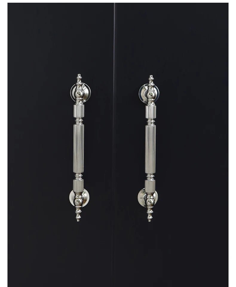 Vertical Texture Brass Handles – Chrome Drawer Pulls