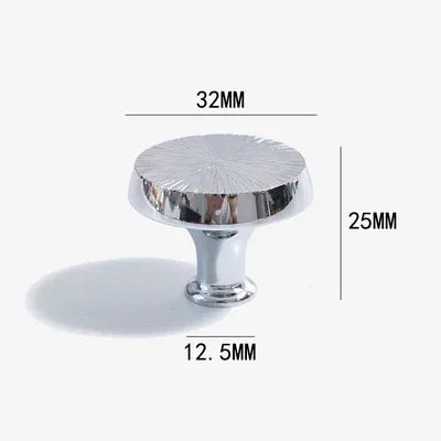 Chrome Semi-Circular Knob – Modern Pull Handle for Elegant Cabinets