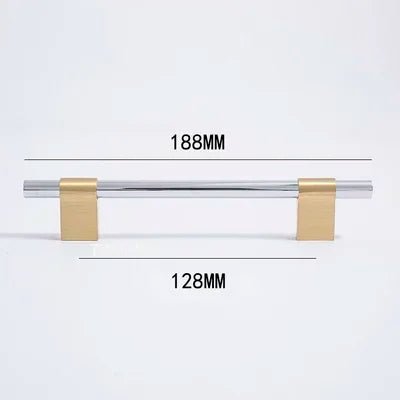 High-End European Brass Silver T-Bar Pulls for Furniture