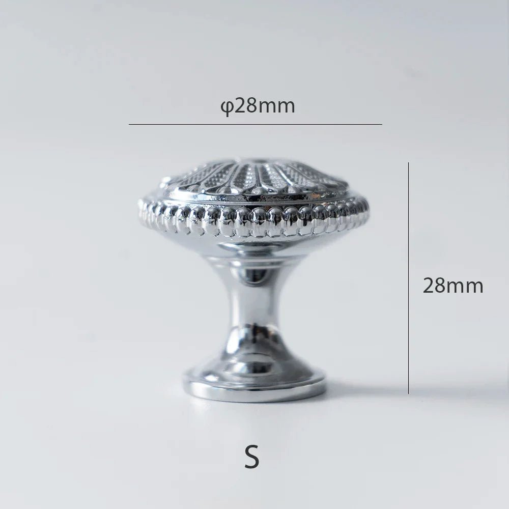 Gold and Chrome Floral Brass Knobs for Modern Cabinets