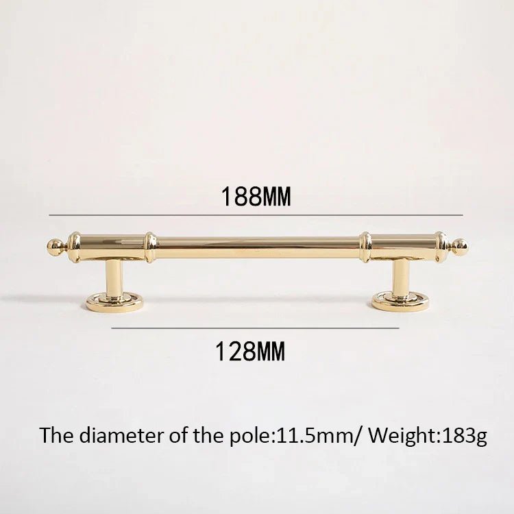 Gold T-Bar Brass Handles – French Style Pulls for Cabinets