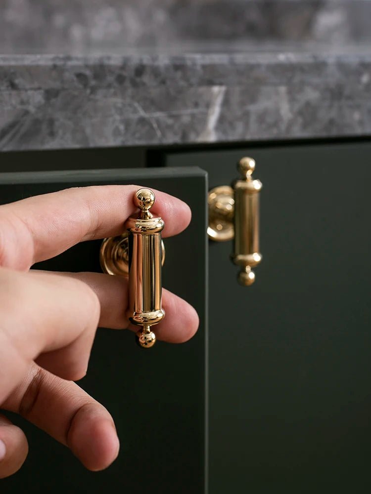 Premium Gold T-Bar Brass Handles for French Style Furniture