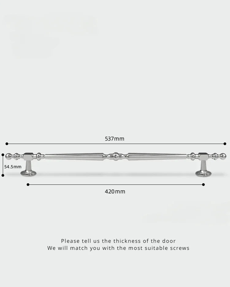 Contemporary French Brass Pull Handles – 21" Gold/Silver Appliance Bars