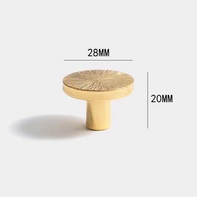 Gold Brass Drawer Pulls with European Style Knobs