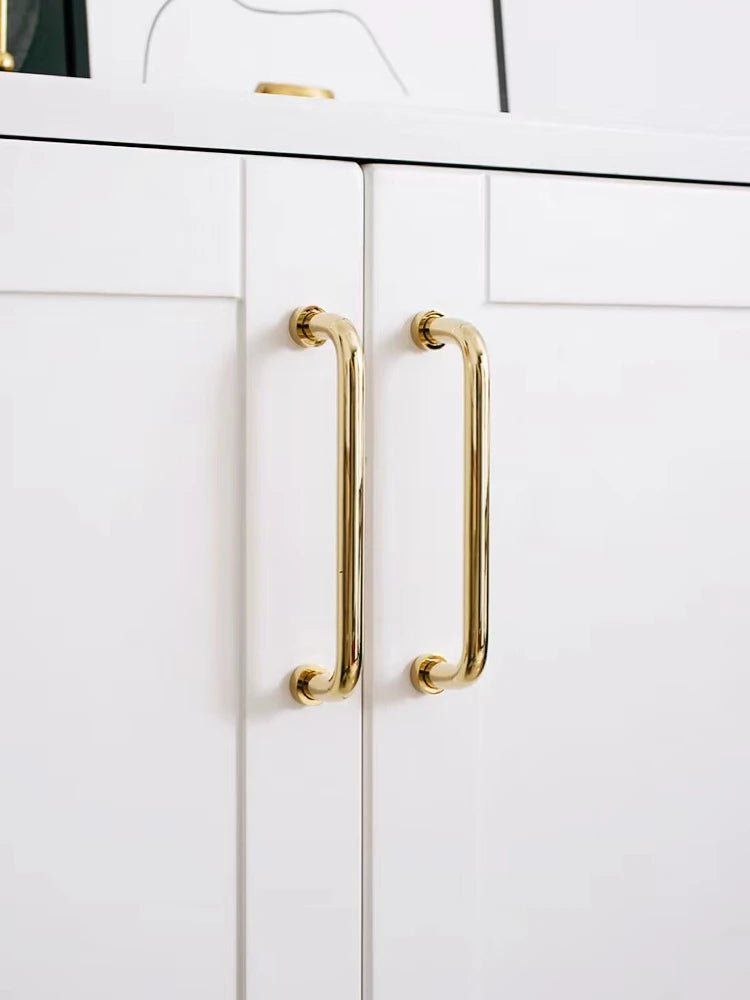 Minimalist Brass Handles - Gold Cabinet Pulls 5"-12.6"