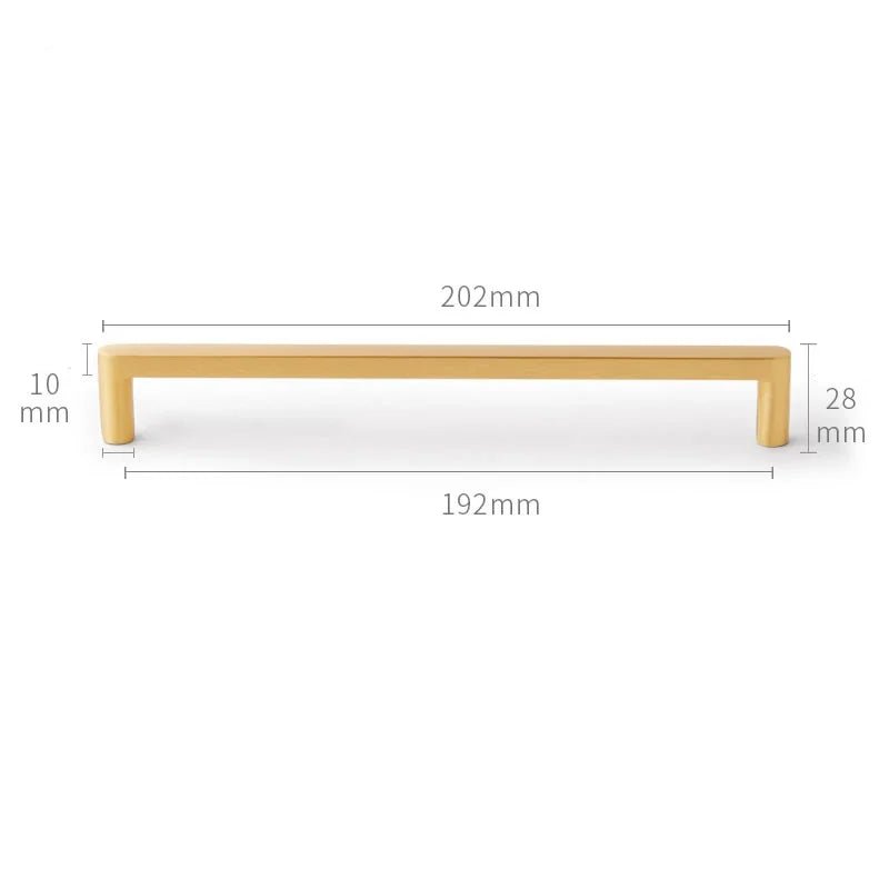 Durable Gold Brass European Style Pull Handle for Cabinets