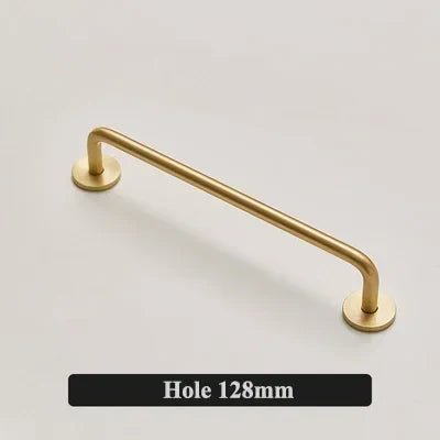 Gold brass handle for minimalist wardrobe and cabinet solutions
