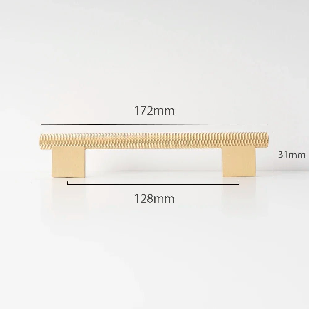 Durable Gold Knurled Brass Drawer Pulls for Kitchen Cabinets