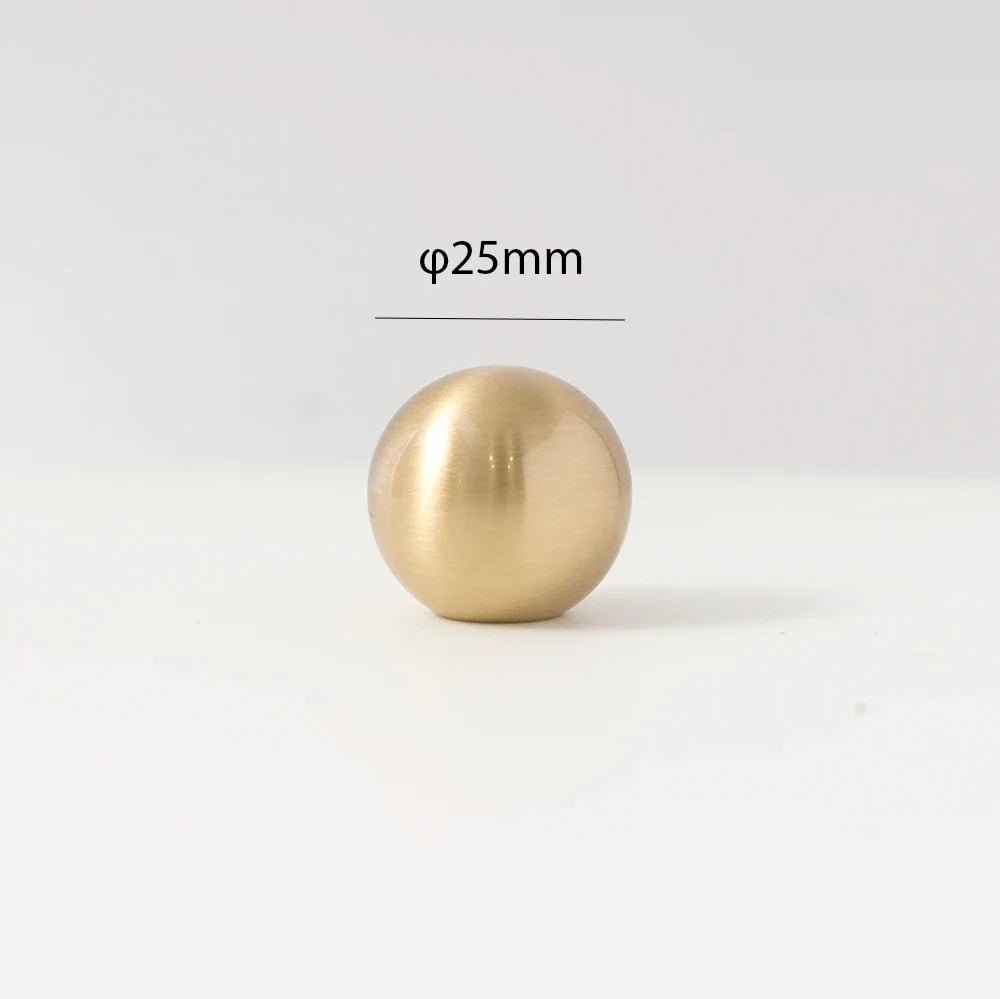 Luxury Gold Round Brass Knob – Vintage Style Drawer Pull for Cabinets