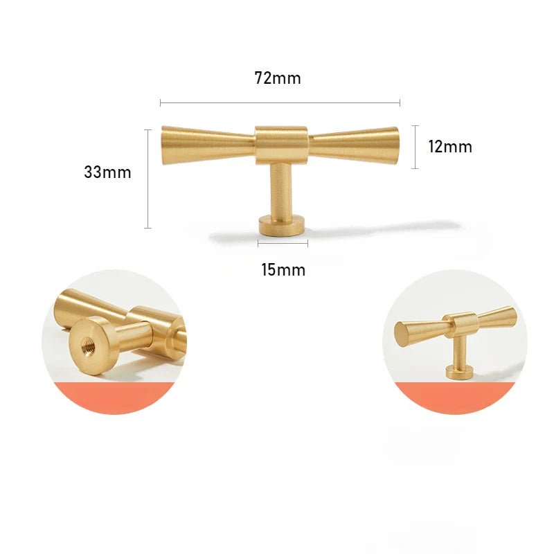 Durable Gold Round Cabinet Knobs – Brass Pulls for Drawers