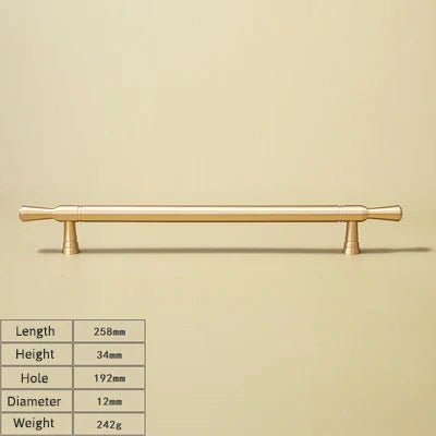 Golden Brass Cabinet Pulls – Long Bar Handle for Kitchen and Furniture